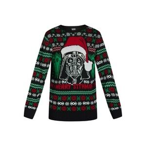 Star Wars Festive Darth Vader Sweater - Black and Red